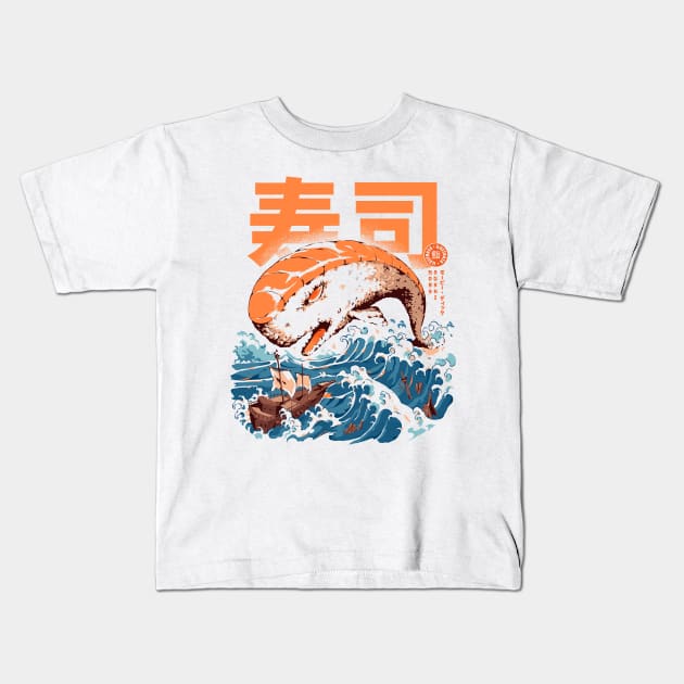Moby Sushi Kids T-Shirt by Ilustrata